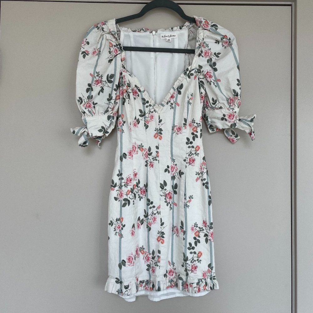 LIKE NEW For Love & Lemons Rose Stripe Mini Dress
